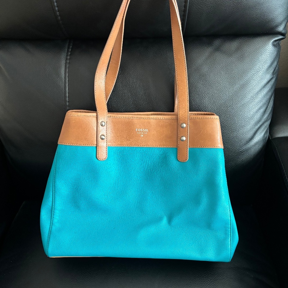 Fossil Genuine Leather Purse Turquoise